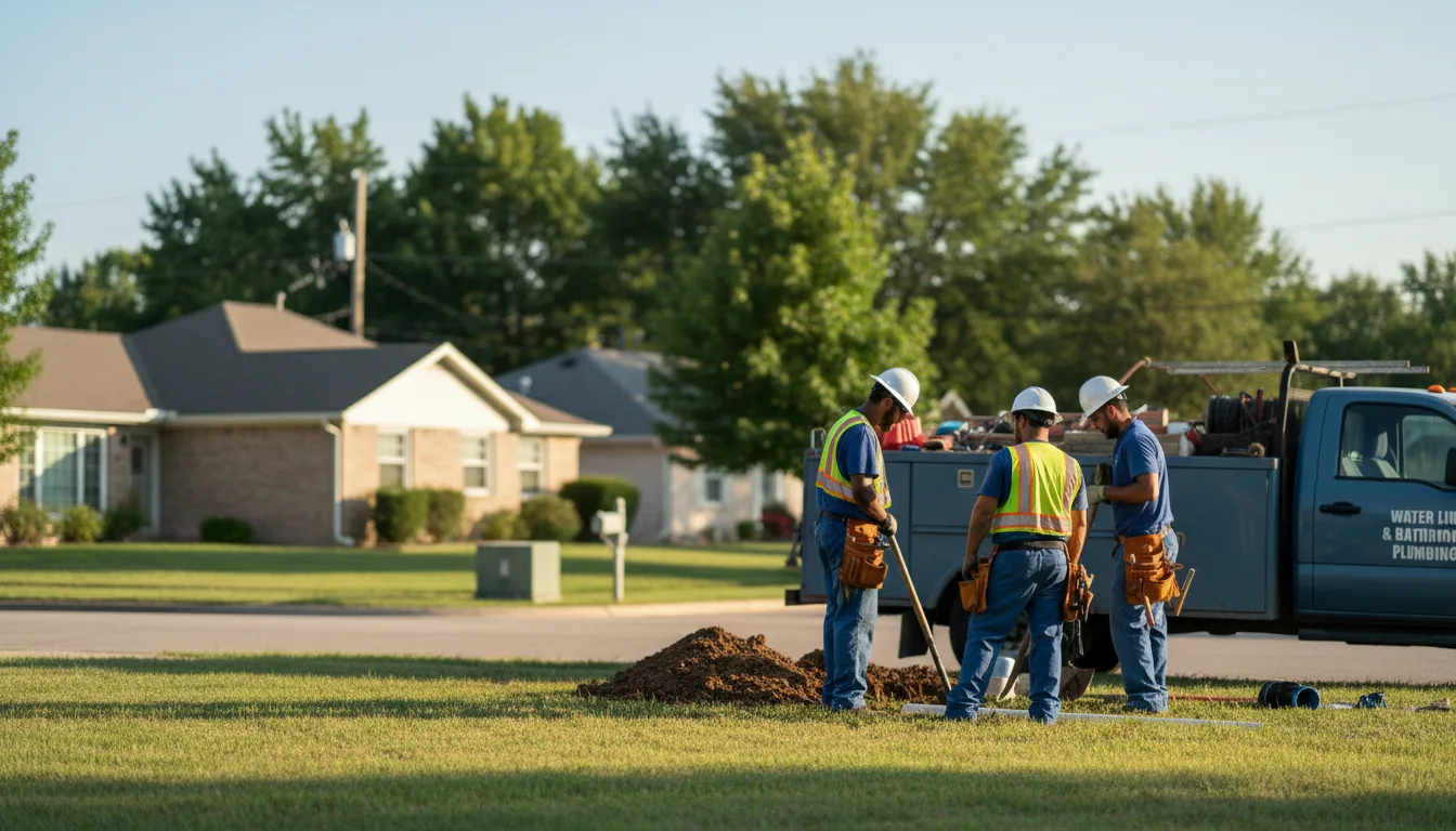 Residential water line and bathroom plumbing service in Winchester, KY